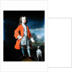 Portrait of a Boy Wearing a Red Jacket with his Spaniel by Charles D'Agar