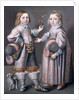 A Portrait of Two Children by Hendrick Munnichoven