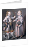 A Portrait of Two Children by Hendrick Munnichoven