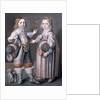 A Portrait of Two Children by Hendrick Munnichoven