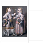 A Portrait of Two Children by Hendrick Munnichoven