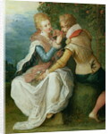 Two Lovers in a Garden by Frans II the Younger Francken