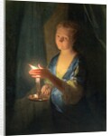 A Lady holding a Candle by Godfried Schalken or Schalcken