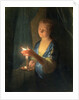 A Lady holding a Candle by Godfried Schalken or Schalcken