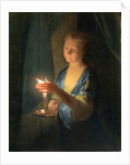 A Lady holding a Candle by Godfried Schalken or Schalcken