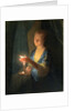 A Lady holding a Candle by Godfried Schalken or Schalcken