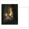 A Lady holding a Candle by Godfried Schalken or Schalcken