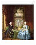 A family Portrait of a Gentleman and his Wife by Hendrik Pothoven