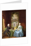 A family Portrait of a Gentleman and his Wife by Hendrik Pothoven