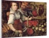 A Market Scene with Fruit and Vegetable Sellers by Frederick van Valkenborch