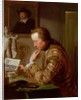Gentleman Reading at a Table by Candlelight by Jan Maurits Quinckhardt