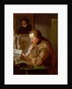 Gentleman Reading at a Table by Candlelight by Jan Maurits Quinckhardt