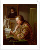 Gentleman Reading at a Table by Candlelight by Jan Maurits Quinckhardt