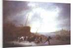 Winter Landscape with Skaters by Adriaen Jansz. van Ostade
