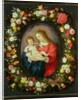 Madonna and Child in a Garland of Flowers by Vincent Sellaer