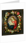 Madonna and Child in a Garland of Flowers by Vincent Sellaer