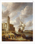 The Herring Packer's Tower, Amsterdam, with Figures by Anthonie Beerstraten