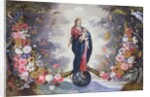 The Virgin and Child surrounded by a garland by Jan & Balen Hendrik van Brueghel