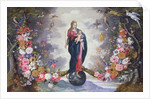 The Virgin and Child surrounded by a garland by Jan & Balen Hendrik van Brueghel