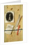 A trompe l'oeil of an engraving of King Charles II by Edwaert Colyer or Collier