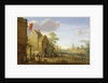 A village meeting with figures gathered in the street, 1624 by Joost Cornelisz Droochsloot
