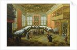 Elegant Figures Congregating in a Banqueting Hall by Louis de Caullery
