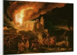 Soldiers Sacking a Burning Monastery by Abraham Danielsz. Hondius