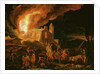 Soldiers Sacking a Burning Monastery by Abraham Danielsz. Hondius