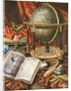 Still Life with a Globe, Books, Shells and Corals by Simon Renard de (workshop of) Saint-Andre