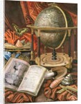 Still Life with a Globe, Books, Shells and Corals by Simon Renard de (workshop of) Saint-Andre
