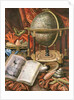 Still Life with a Globe, Books, Shells and Corals by Simon Renard de (workshop of) Saint-Andre
