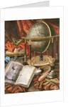 Still Life with a Globe, Books, Shells and Corals by Simon Renard de (workshop of) Saint-Andre