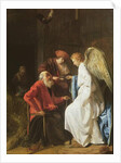 Tobias and the Angel curing the Blindness of Tobit, 1630 by Simon Henrixz van Amersfoort
