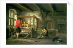 A Weaver's Workshop by Johannes Dircksz van Oudenrogge