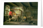 A Weaver's Workshop by Johannes Dircksz van Oudenrogge