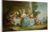 Figures Feasting by French School