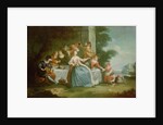 Figures Feasting by French School