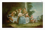 Figures Feasting by French School