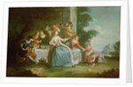 Figures Feasting by French School