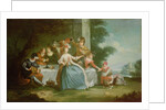 Figures Feasting by French School