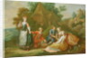 Figures Feasting by French School