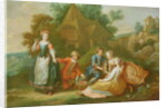 Figures Feasting by French School