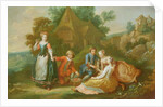 Figures Feasting by French School