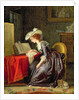 Woman Reading a Book by Jean-Frederic Schall