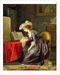 Woman Reading a Book by Jean-Frederic Schall