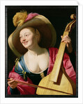 The Viola-da-gamba Player by Gerrit van Honthorst