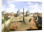 A View of the Piazza del Popolo in Rome by Gaspar van Wittel
