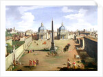 A View of the Piazza del Popolo in Rome by Gaspar van Wittel