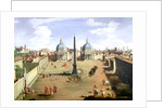 A View of the Piazza del Popolo in Rome by Gaspar van Wittel