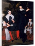 A Gentleman with his Wife and two Children by Hendrick ten Oever
